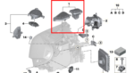 MODULO LED DIREITO  BMW X2 63117489238