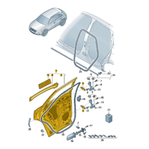 Porta Traseira Direita Audi Q3 12/18 8U0833052B