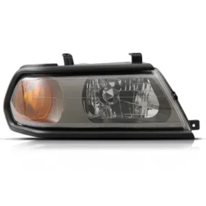 Farol Pajero 2000 em diante Sport Mascara Cinza ARO Preto com Lampada Estacionamento Lado Direito