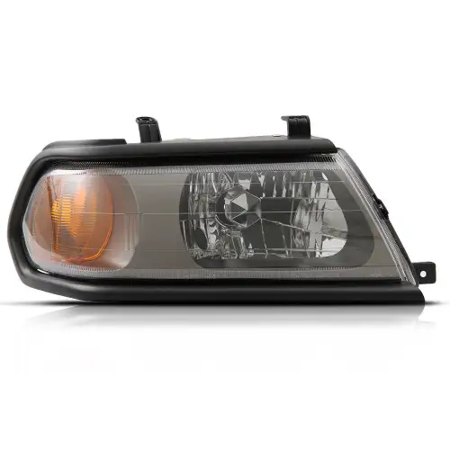 Farol Pajero 2000 em diante Sport Mascara Cinza ARO Preto com Lampada Estacionamento Lado Direito