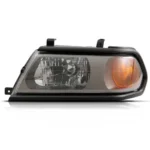 Farol Pajero 2000 em diante Sport Mascara Cinza ARO Preto com Lampada Estacionamento Lado Esquerdo