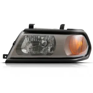 Farol Pajero 2000 em diante Sport Mascara Cinza ARO Preto com Lampada Estacionamento Lado Esquerdo