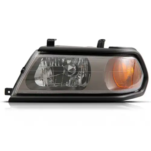 Farol Pajero 2000 em diante Sport Mascara Cinza ARO Preto com Lampada Estacionamento Lado Esquerdo