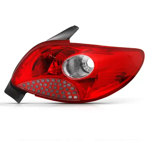 Lanterna Traseira Peugeot 207 2009 em diante Hatch Grade Vermelha Lado Direito