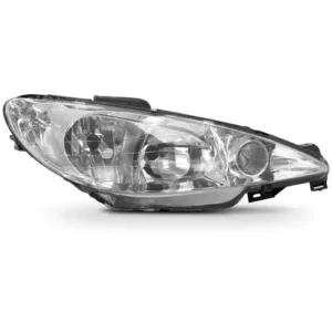 Farol Peugeot 206 2004 em diante Cromado Liso Duplo Lado Direito