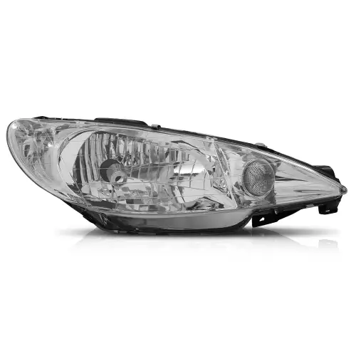 Farol Peugeot 206 2004 em diante Cromado Liso Simples Lado Direito Importado