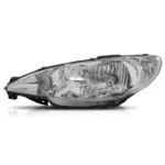 Farol Peugeot 206 2004 em diante Cromado Liso Simples Lado Esquerdo
