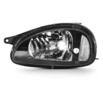 Farol Corsa 2001 em diante Mascara Negra Carcaca Preta (pc) Lado Esquerdo