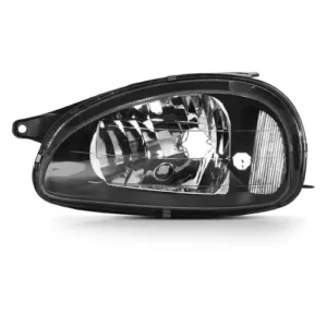Farol Corsa 2001 em diante Mascara Negra Carcaca Preta (pc) Lado Esquerdo