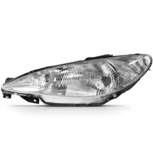 Farol Peugeot 206 1998 em diante Elétrico Simples Raiado Lado Esquerdo