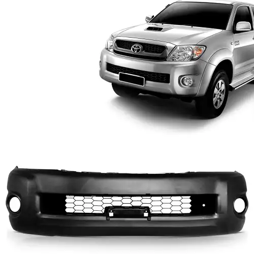 Parachoque Dianteiro Hilux 2009 em diante sem Furo Moldura com Furo Auxiliar
